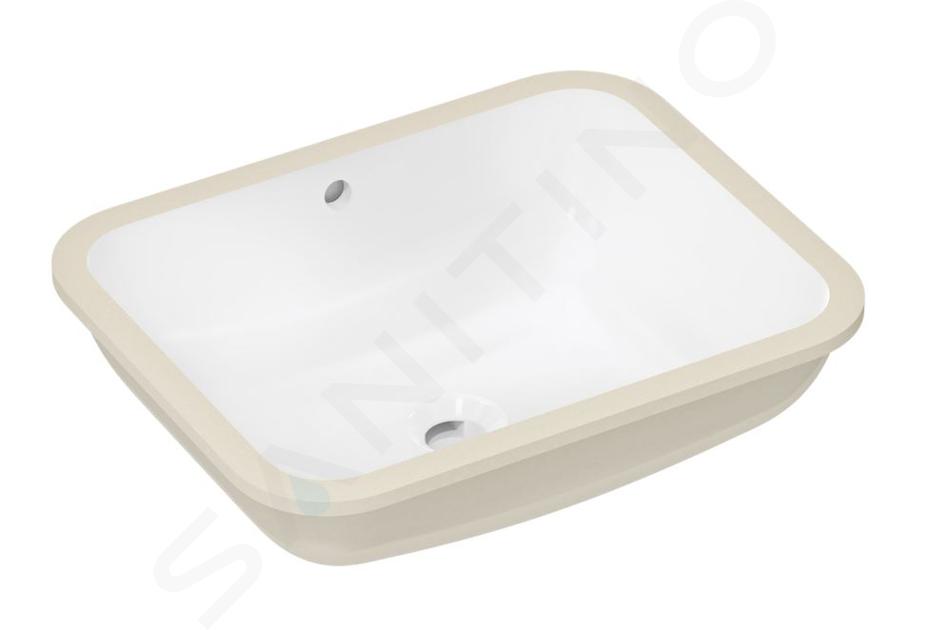 Hansgrohe Xuniva Q - Lavabo, encastrado, 45x35 cm, con rebosadero, blanco 60154450