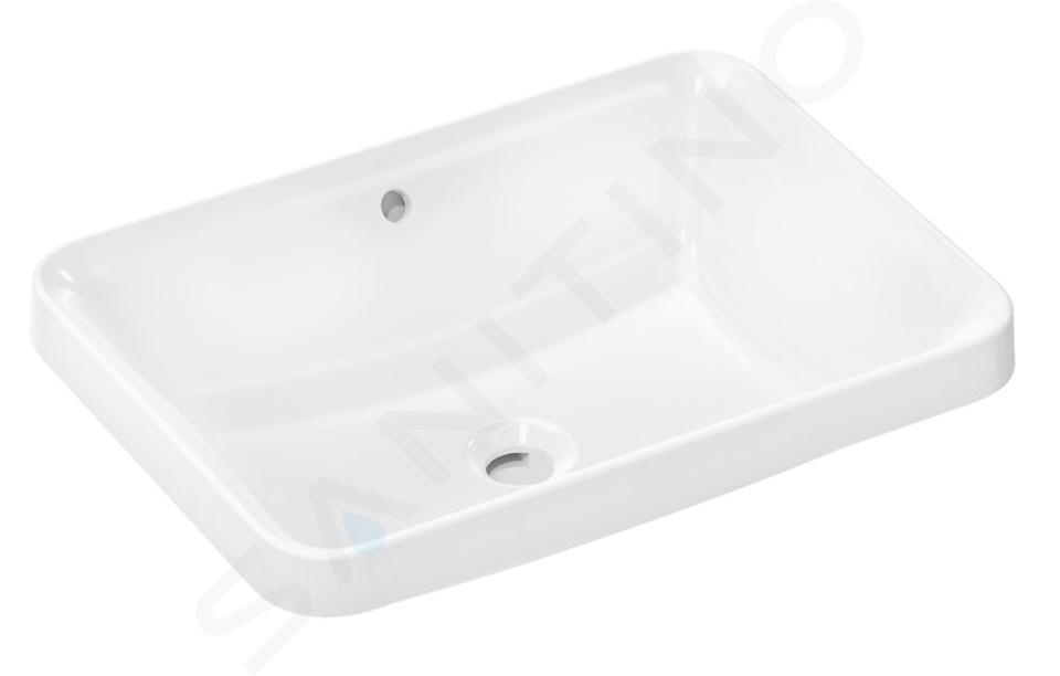 Hansgrohe Xuniva Q - Lavabo, 55x40 cm, avec trop-plein, sans trou pour robinet, blanc 60158450