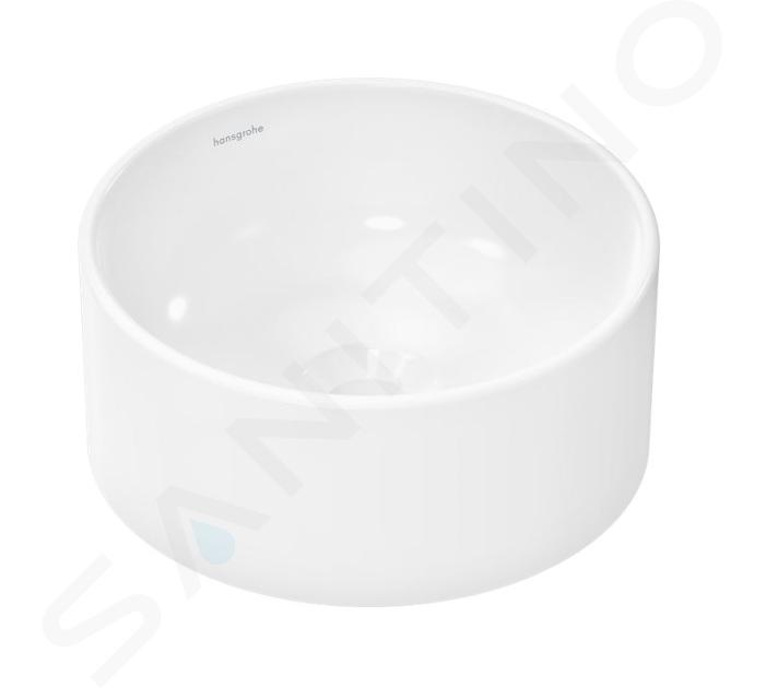 Hansgrohe Xuniva S - Lavabo sobre encimera, diámetro 30 cm, sin rebosadero, blanco 60163450