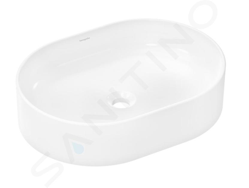 Hansgrohe Xuniva U - Mosdókagyló pultra, 55x40 cm, túlfolyó nélkül, fehér színű 60166450