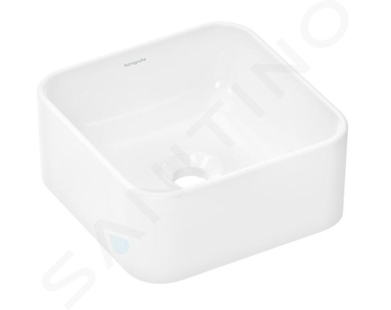 Hansgrohe Xuniva Q - Lavabo para encimera, 30x30 cm, sin rebosadero, blanco 60167450