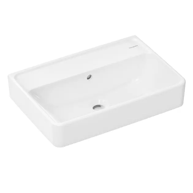 Hansgrohe Xanuia Q - Pesuallas 55x37 cm, ylivuodolla, ilman hanareikää, valkoinen 60210450