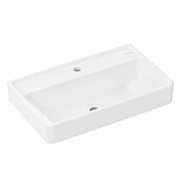 Hansgrohe Xanuia Q - Lavabo 65x39 cm, sin rebosadero, agujero para grifo, blanco 60219450