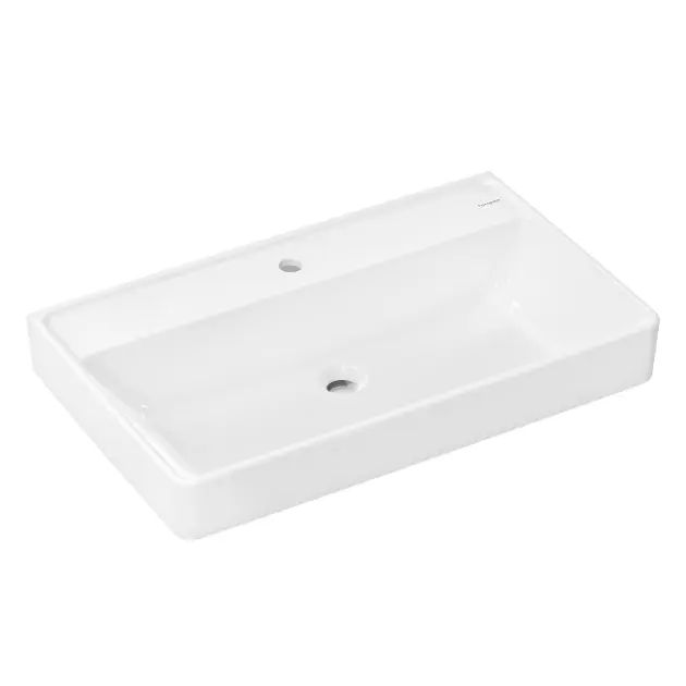 Hansgrohe Xanuia Q - Lavabo 80x48 cm, sin rebosadero, agujero para grifo, blanco 60227450