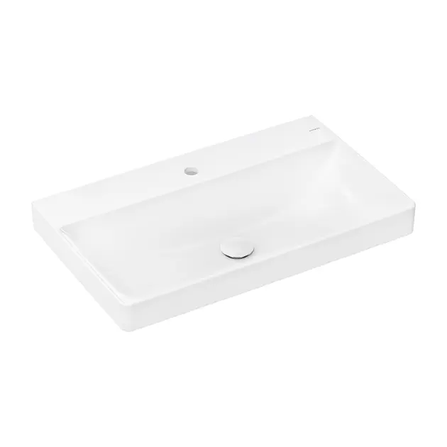 Hansgrohe Xelu Q - Lavabo, 80x48 cm, sin rebosadero, agujero para grifo, SmartClean, blanco 61020450
