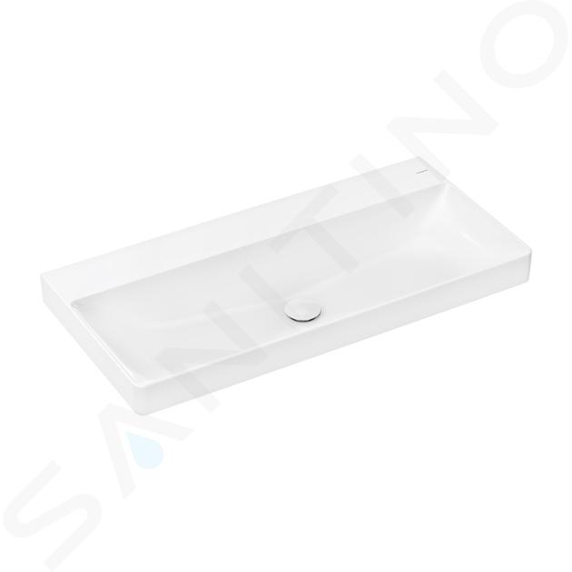 Hansgrohe Xelu Q - Lavabo 100x48 cm, senza troppopieno, senza foro per miscelatore, SmartClean, bianco 61038450