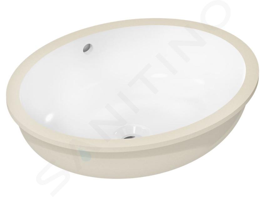 Hansgrohe Xuniva D - Lavabo encastrado, 45x35 cm, con rebosadero, SmartClean, blanco 61048450