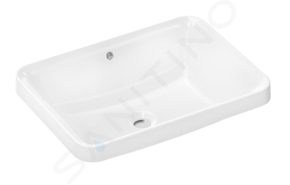 Hansgrohe Xuniva Q - Umývadlo, 55x40 cm, s prepadom, bez otvoru na batériu, SmartClean, biela 61066450