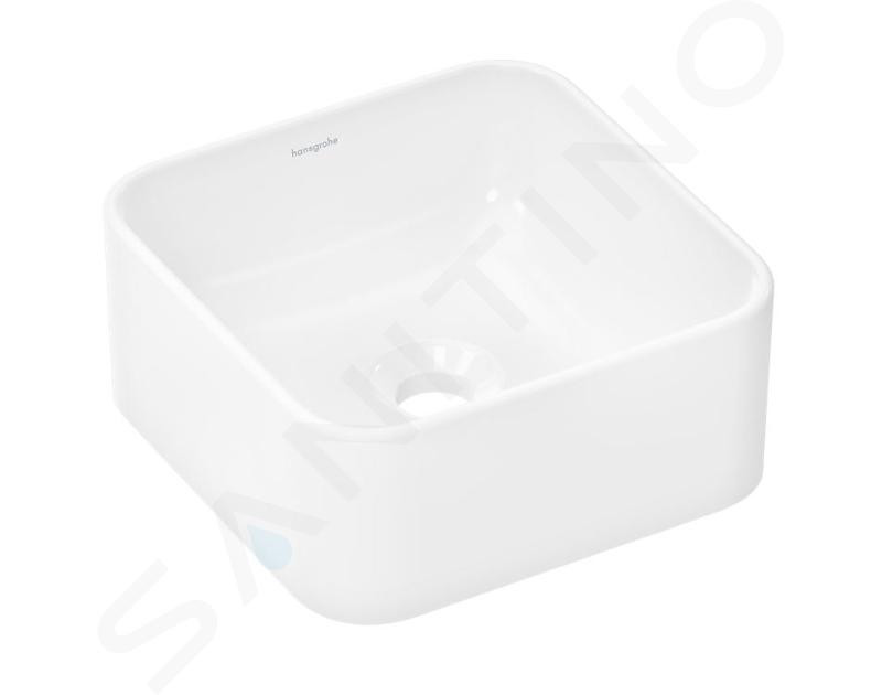 Hansgrohe Xuniva Q - Lavoar de serviciu de blat, 30x30 cm, fără preaplin, SmartClean, alb 61074450