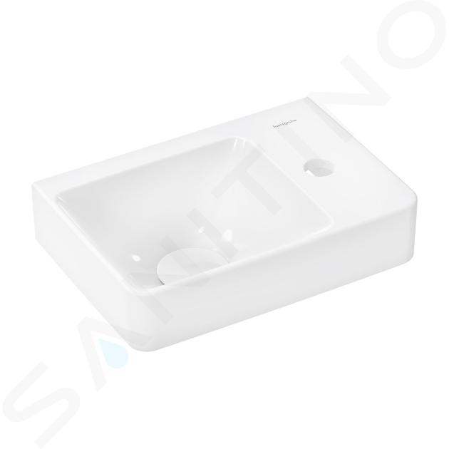 Hansgrohe Xelu Q - Umývátko 36x25 cm, bez přepadu, otvor pro baterii vpravo, SmartClean, bílá 61084450