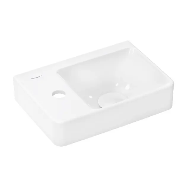 Hansgrohe Xelu Q - Lave-mains 36x25 cm, sans trop-plein, trou pour robinetterie à gauche, SmartClean, blanc 61085450