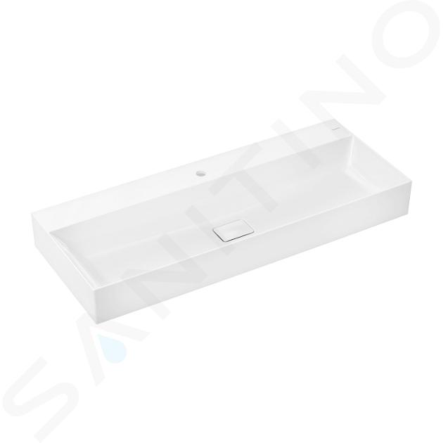 Hansgrohe Xevolos E - Umyvadlo 120x48 cm, bez přepadu, otvorem pro baterii, SmartClean, bílá 61112450