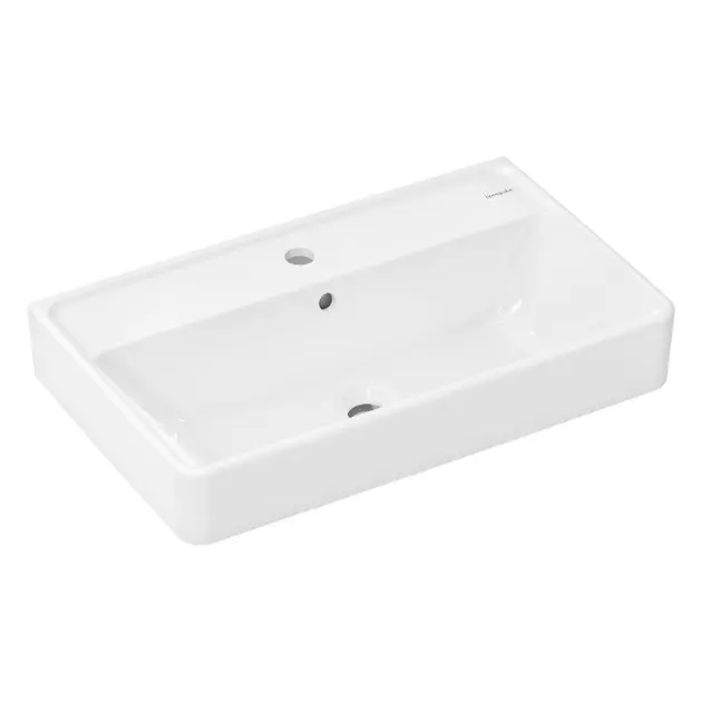 Hansgrohe Xanuia Q - Waschtisch 65x39 cm, mit Überlauf, Hahnloch, SmartClean, weiß 61128450