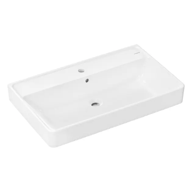 Hansgrohe Xanuia Q - Umywalka 80x48 cm, z przelewem, otwór na baterię, SmartClean, biała 61136450