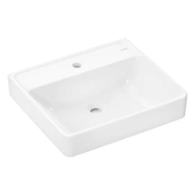 Hansgrohe Xanuia Q - Lavabo 55x48 cm, sin rebosadero, sin agujero para grifo, SmartClean, blanco 61147450