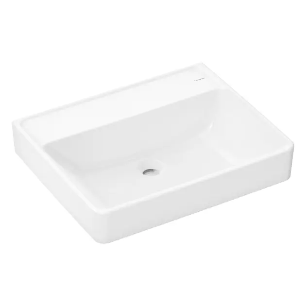 Hansgrohe Xanuia Q - Waschbecken 60x48 cm, ohne Überlauf, ohne Hahnloch, SmartClean, weiß 61151450