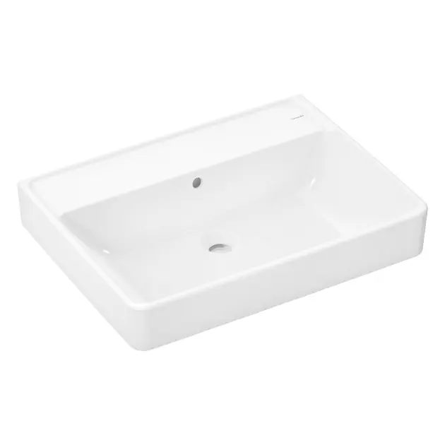 Hansgrohe Xanuia Q - Lavabo 65x48 cm, con rebosadero, sin agujero para grifo, SmartClean, blanco 61152450