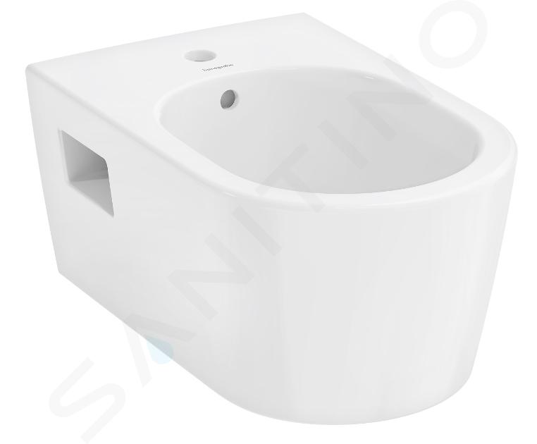 Hansgrohe EluPura S Original - Závěsný bidet, otvor pro baterii, SmartClean, bílá 61171450