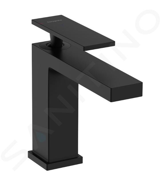 Hansgrohe Tecturis E - Baterie lavoar cu evacuare, CoolStart, EcoSmart, negru mat 73018670