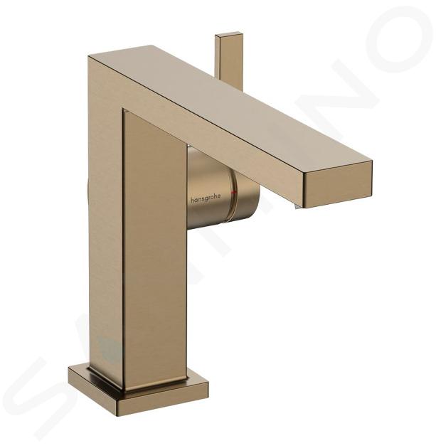 Hansgrohe Tecturis E - Miscelatore da lavabo, con sistema di scarico Push-Open, CoolStart, EcoSmart, bronzo spazzolato 73024140