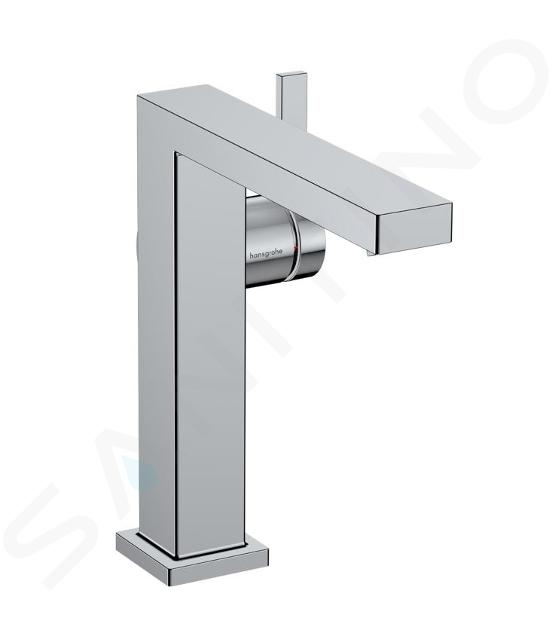 Hansgrohe Tecturis E - Wastafelkraan met afvoerplug Push-Open, CoolStart, EcoSmart, chroom 73042000