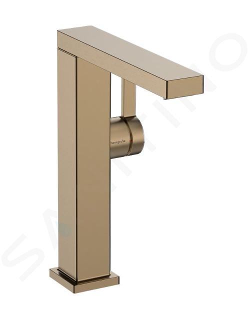 Hansgrohe Tecturis E - Miscelatore da lavabo, con sistema di scarico Push-Open, CoolStart, EcoSmart, bronzo spazzolato 73063140