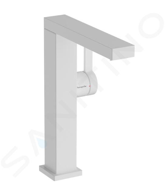 Hansgrohe Tecturis E - Miscelatore da lavabo, con sistema di scarico Push-Open, CoolStart, EcoSmart, bianco opaco 73063700