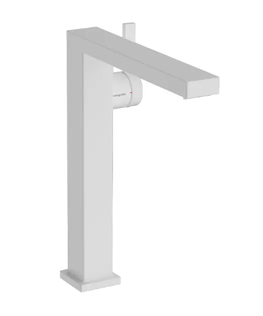 Hansgrohe Tecturis E - Wastafelkraan met afvoerplug Push-Open, CoolStart, EcoSmart, mat wit 73073700
