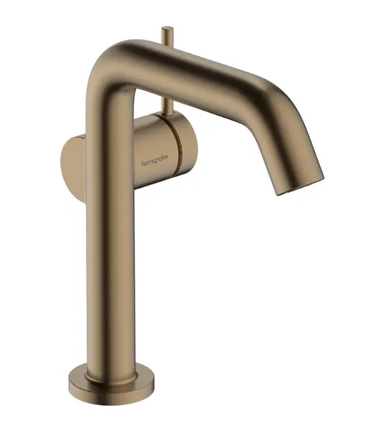 Levně Hansgrohe Tecturis S - Umyvadlová baterie s výpustí Push-Open, CoolStart, EcoSmart, kartáčovaný bronz 73342140