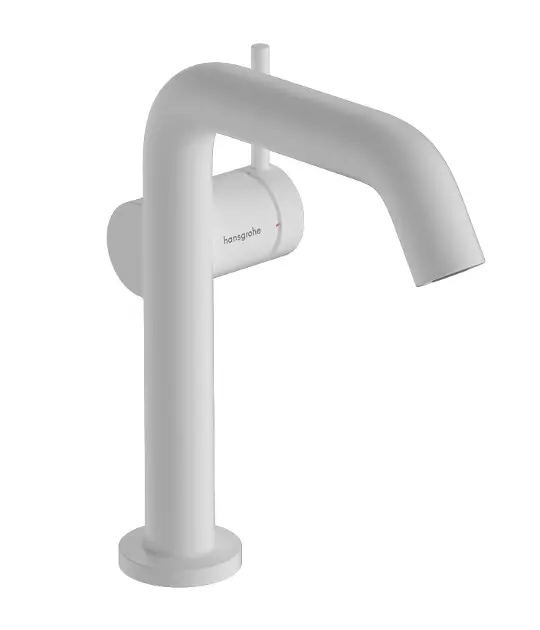 Hansgrohe Tecturis S - Wastafelkraan met afvoerplug Push-Open, CoolStart, EcoSmart, mat wit 73342700