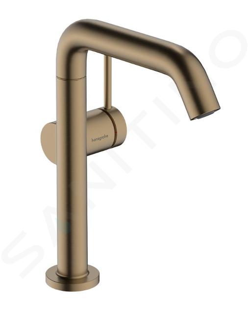 Hansgrohe Tecturis S - Umyvadlová baterie s výpustí Push-Open, CoolStart, EcoSmart, kartáčovaný bronz 73364140