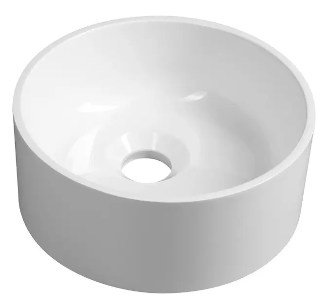 Sapho - Lavamanos sobre encimera, diámetro 25 cm, sin rebosadero, blanco SA250