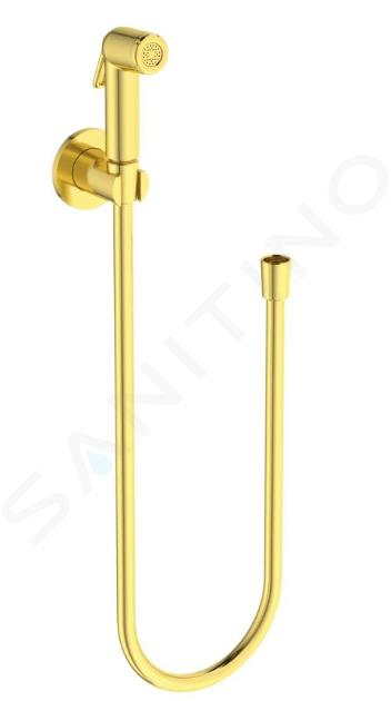 Ideal Standard Idealspray - Doccetta bidet con supporto e flessibile, color oro spazzolato B0595A2