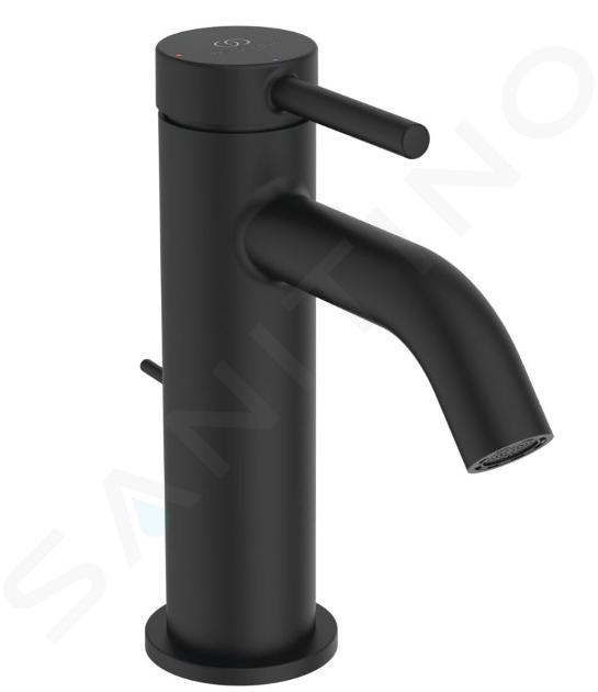 Ideal Standard Ceraline Nuovo - Grifo de lavabo, con desagüe, BlueStart, negro seda BD758XG