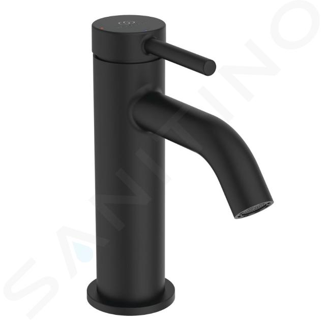 Ideal Standard Ceraline Nuovo - Miscelatore per lavabo, con sistema di scarico ClickClack, BlueStart, nero seta BD759XG