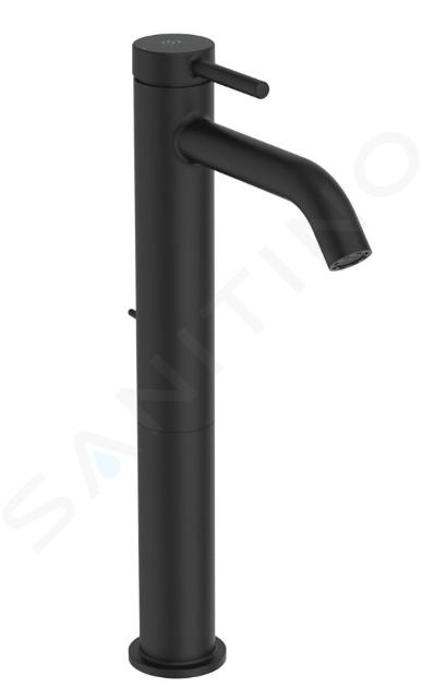 Ideal Standard Ceraline Nuovo - Grifo de lavabo, con desagüe, BlueStart, negro seda BD763XG