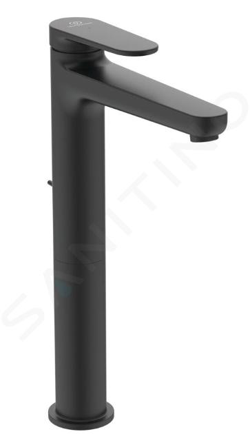 Ideal Standard Cerafine Nuovo - Grifo de lavabo, con desagüe, BlueStart, negro seda BD774XG