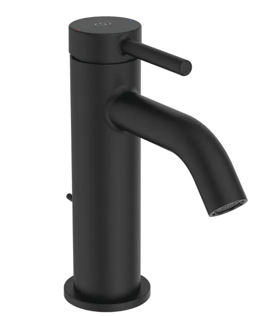 Ideal Standard Ceraline Nuovo - Miscelatore per lavabo, con sistema di scarico, nero seta BD846XG