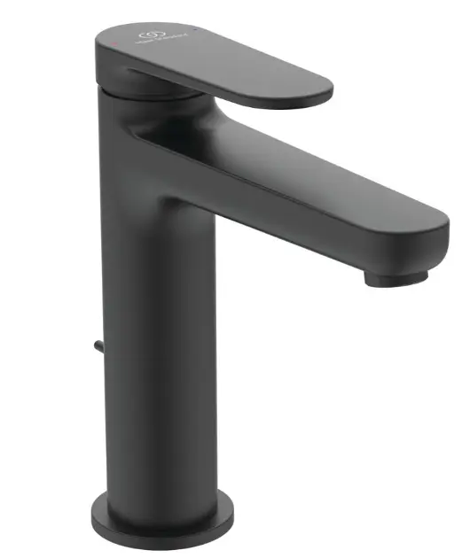 Levně Ideal Standard Cerafine Nuovo - Umyvadlová baterie s výpustí, hedvábná černá BD909XG