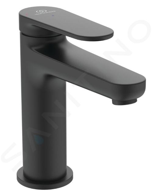 Ideal Standard Cerafine Nuovo - Grifo de lavabo ClickClack con caño, BlueStart, negro seda BD965XG