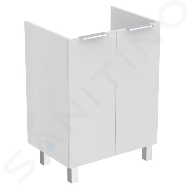 Ideal Standard Eurovit+ - Wastafelonderkast, 84x60x44 cm, 2 deuren, L/R scharnieren, glanzend wit R0258WG