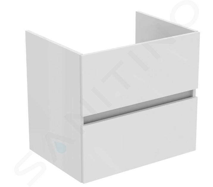 Ideal Standard Eurovit - Mobile sottolavabo, 55x60x44 cm, 2 cassetti, bianco lucido R0259WG