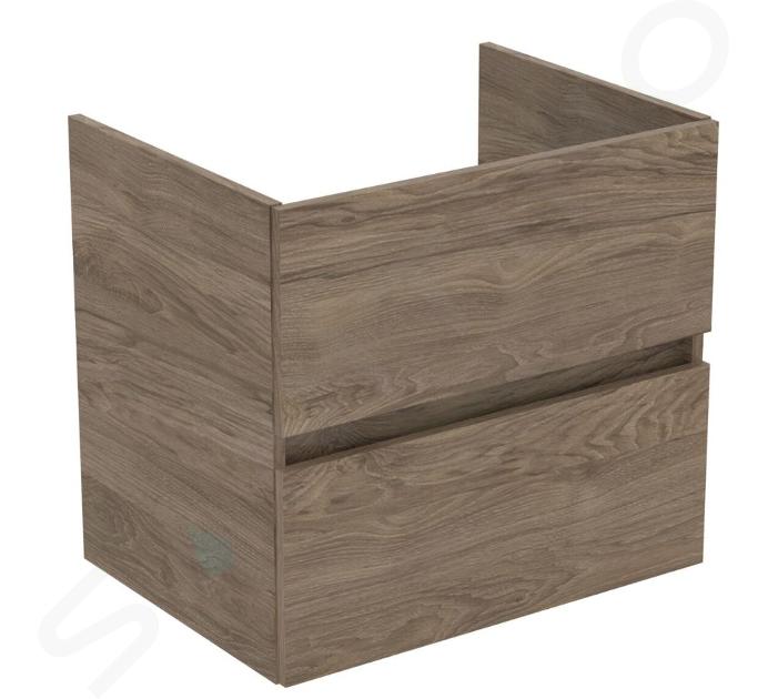 Ideal Standard Eurovit - Wastafelonderkast, 55x60x44 cm, 2 laden, noten R0259Y9