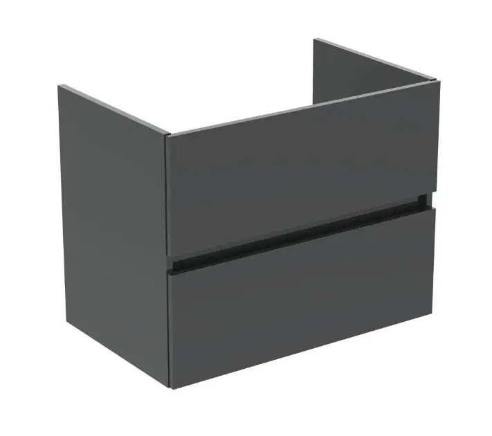 Ideal Standard Eurovit+ - Umývadlová skrinka, 70x55x44 cm, 2 zásuvky, tmavo sivá R0261TI