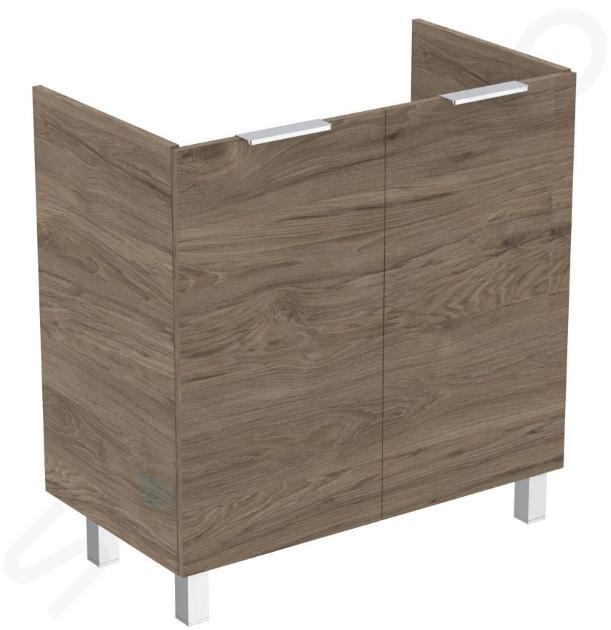 Ideal Standard Eurovit - Dulap pentru lavoar, 84x80x44 cm, 2 uși, balamale S/D, nuc R0262Y9