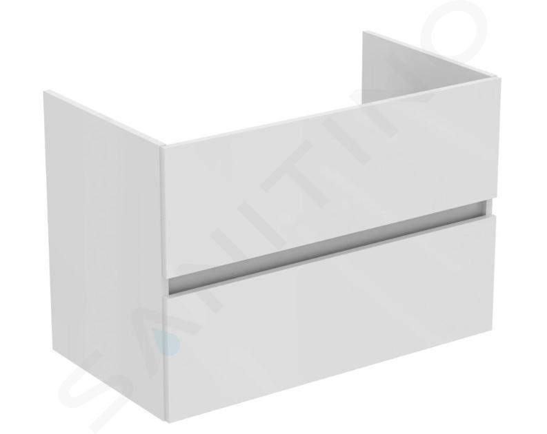 Ideal Standard Eurovit - Wastafelonderkast, 55x80x44 cm, 2 laden, glanzend wit R0263WG