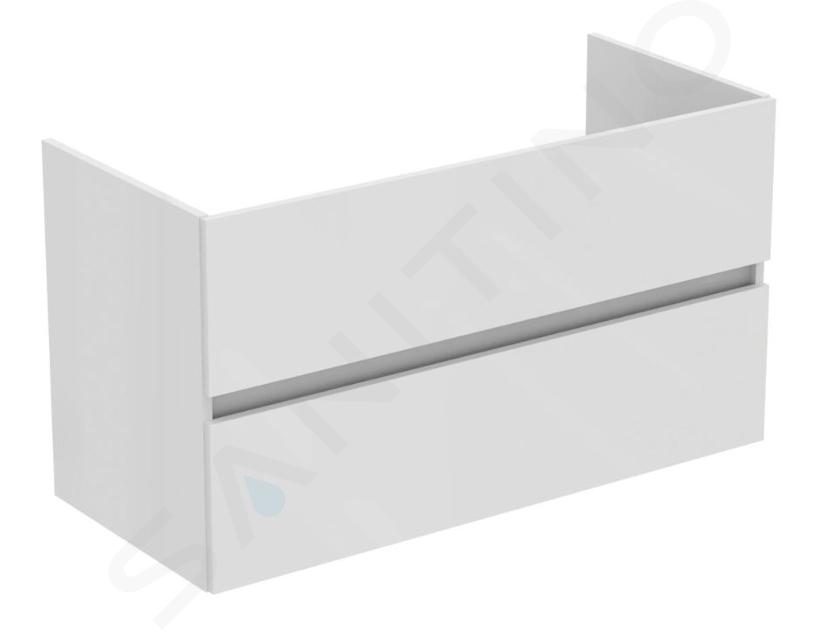 Ideal Standard Eurovit - Mueble para lavabo, 55x100x44 cm, 2 cajones, blanco brillante R0265WG