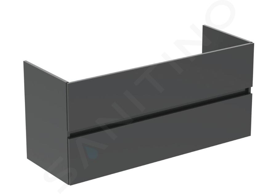 Ideal Standard Eurovit+ - Umývadlová skrinka, 55x120x44 cm, 2 zásuvky, lesklá sivá R0266TI