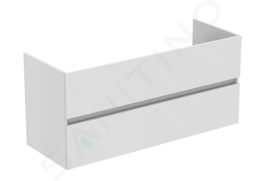 Ideal Standard Eurovit - Mueble para lavabo, 55x120x44 cm, 2 cajones, blanco brillante R0266WG