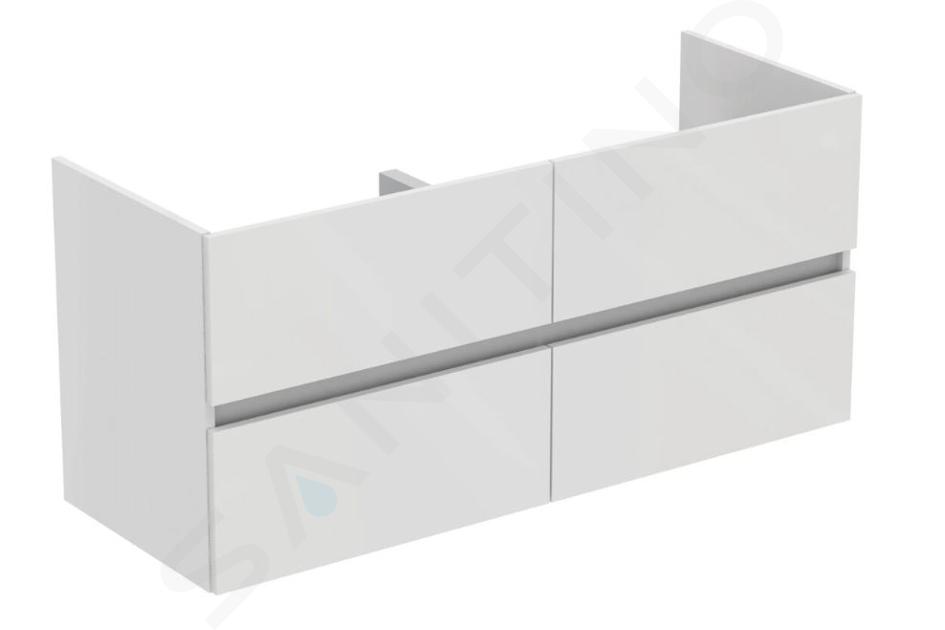 Ideal Standard Eurovit - Meuble-lavabo, 55x120x44 cm, 4 tiroirs, blanc brillant R0267WG